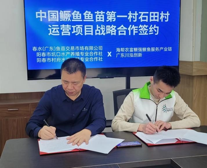 春水种业公司携手海帮农富鳜强签署品牌运营战略合作协议,迈向中国鳜鱼鱼苗第一村新征程