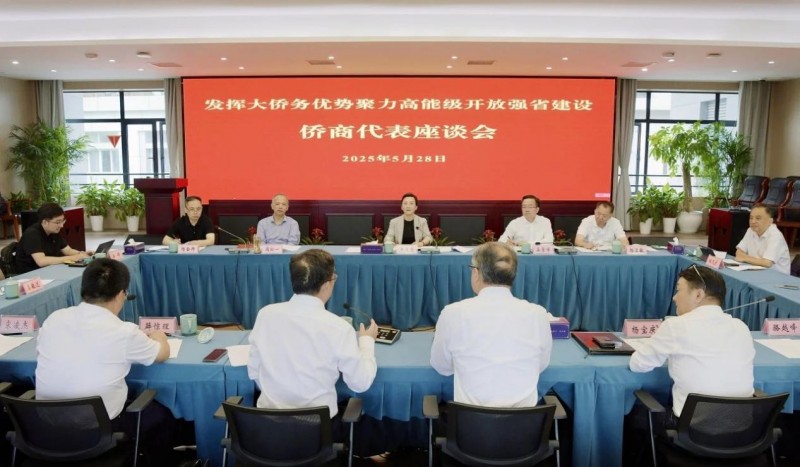 王文序赴省侨商会调研并召开专题座谈会，宋凌杰总裁应邀参会并发言(图1)